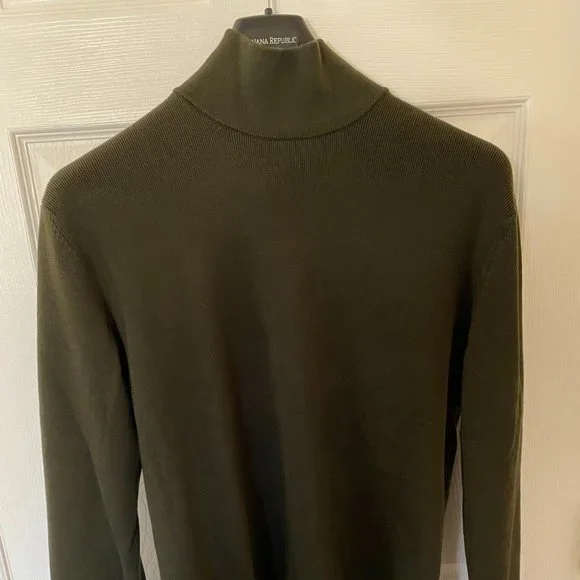 Banana Republic 100% Supima Cotton Mock-Neck Sweater